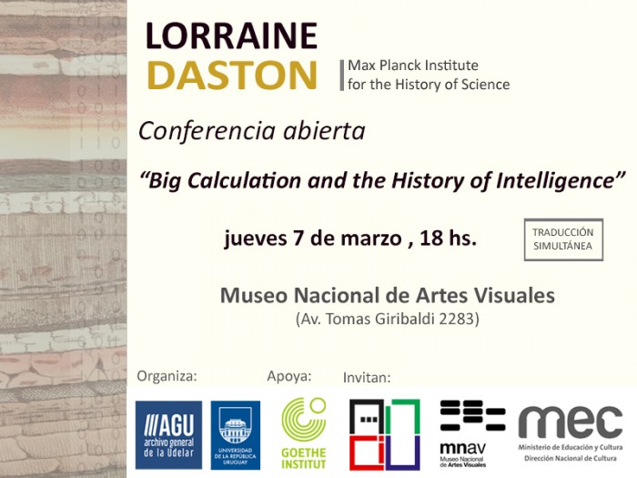  - Conferencia de Lorraine Daston "Big Calculation and the History of Intelligence" - Museo Nacional de Artes Visuales