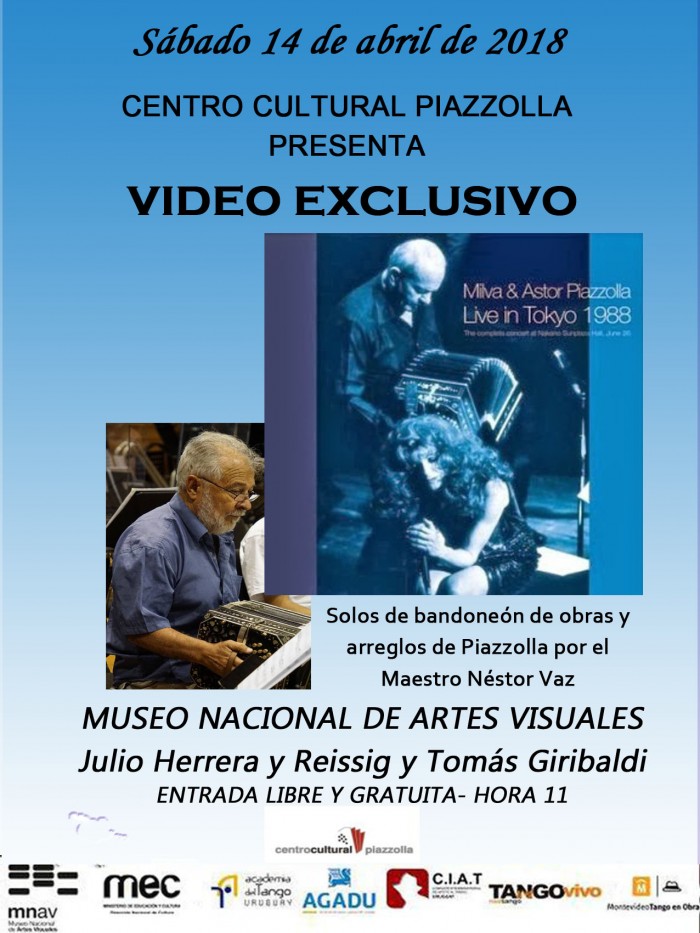  - Tango en el Museo - Presentación video exclusivo de Piazzolla - Museo Nacional de Artes Visuales